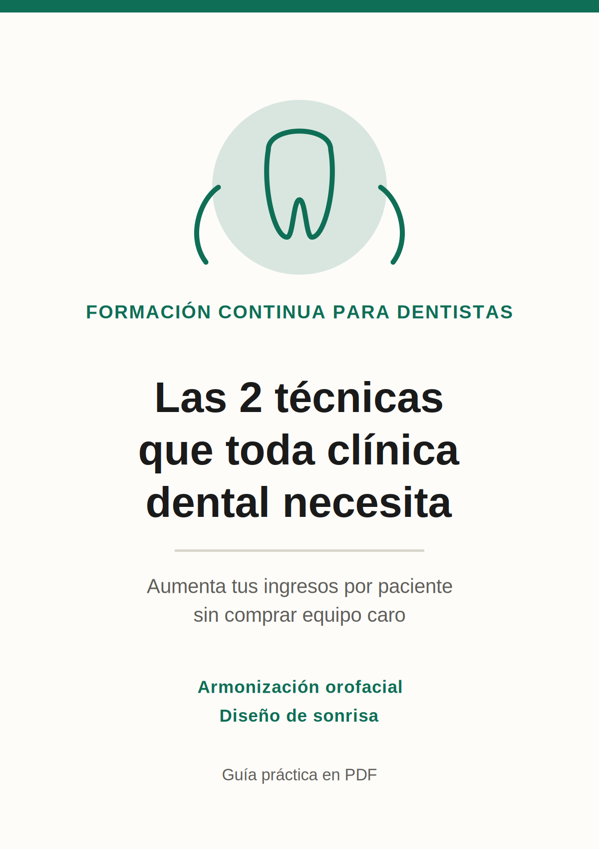 Portada de la guía Las 2 técnicas que toda clínica dental necesita